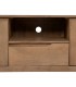 Mueble TV de mango marrón natural con puertas, cajón y balda 3