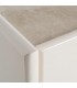 Aparador blanco con mármol natural, 4 puertas y baldas interiores 4