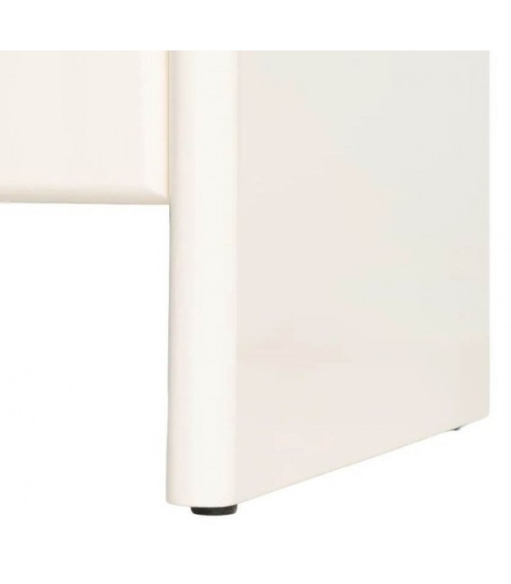 Aparador blanco con mármol natural, 4 puertas y baldas interiores 7
