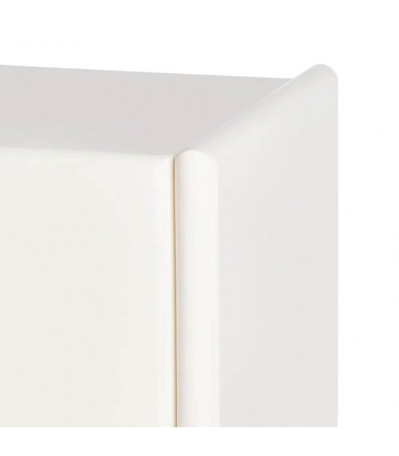 Aparador blanco con mármol natural, 4 puertas y baldas interiores 8