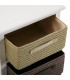 Cajonera baño blanca con cuatro gavetas degradado marrón 3