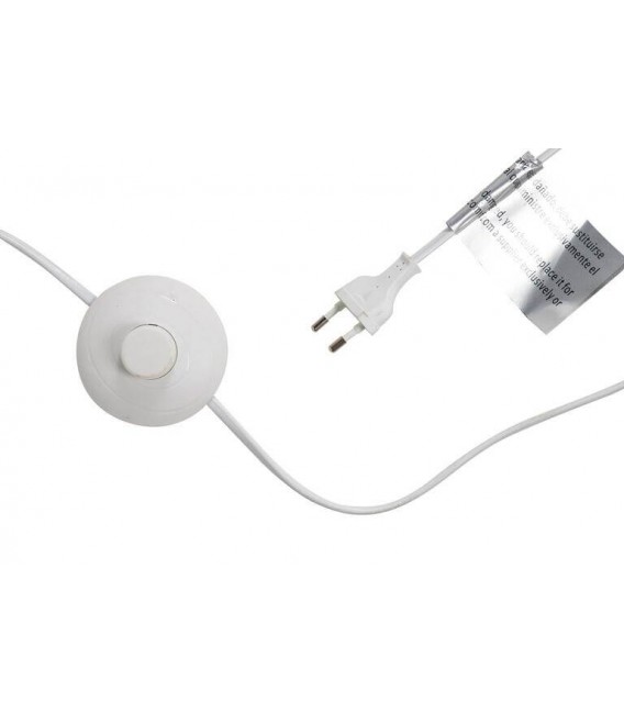 Lámpara de pie romántica metal torneado blanco roto pantalla lino 4