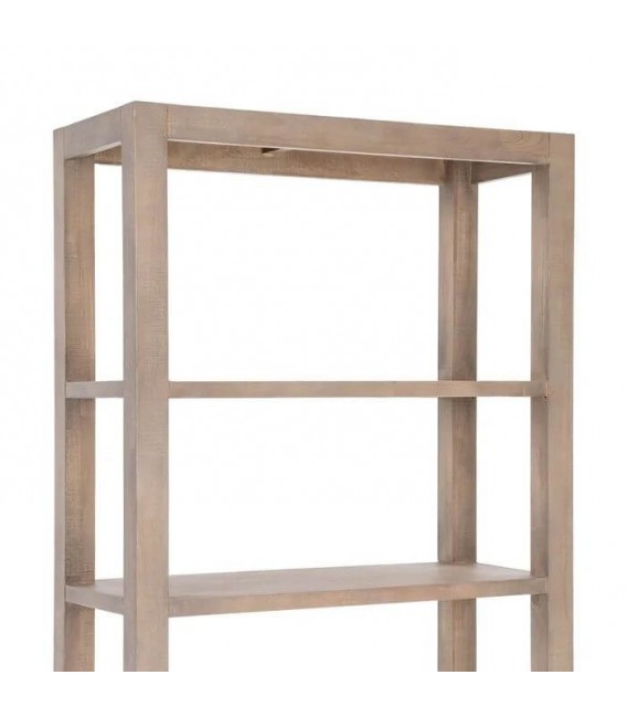 Estantería de pino natural con cajón y baldas abiertas salón 3