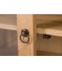 Aparador madera mindi natural con puertas cristal colonial 3