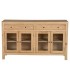 Aparador madera mindi natural con puertas cristal colonial