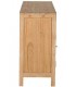 Aparador madera mindi natural con puertas cristal colonial 12