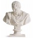 Busto clásico decorativo en resina blanca para interior hogar mdmhogar