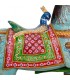 Figura decorativa colonial de caballo tallado pintado a mano ruedas.5