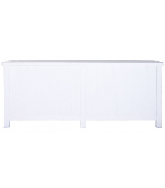 Aparador en madera maciza de olmo blanco rozado estilo oriental 3