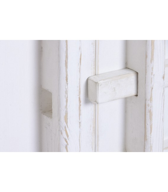 Aparador en madera maciza de olmo blanco rozado estilo oriental 6