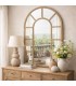 Espejo pared medio punto efecto ventana madera natural estilo boho Mdmhogar