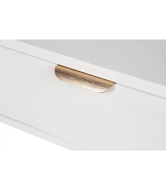 Consola de entrada blanca con dos cajones y una balda inferior  6