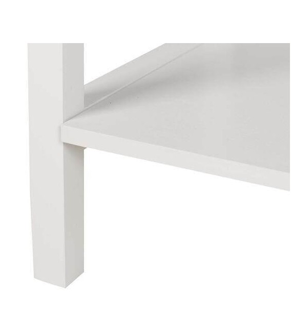 Consola de entrada blanca con dos cajones y una balda inferior  8