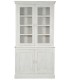 Vitrina grande madera maciza de mango blanco rozado estilo boho