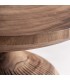 Mesa de centro circular de madera suar natural marrón satinado 1