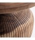 Mesa de centro circular de madera suar natural marrón satinado 2