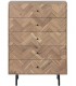 Sinfonier madera maciza de acacia con cinco cajones estilo industrial 1