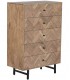 Sinfonier madera maciza de acacia con cinco cajones estilo industrial