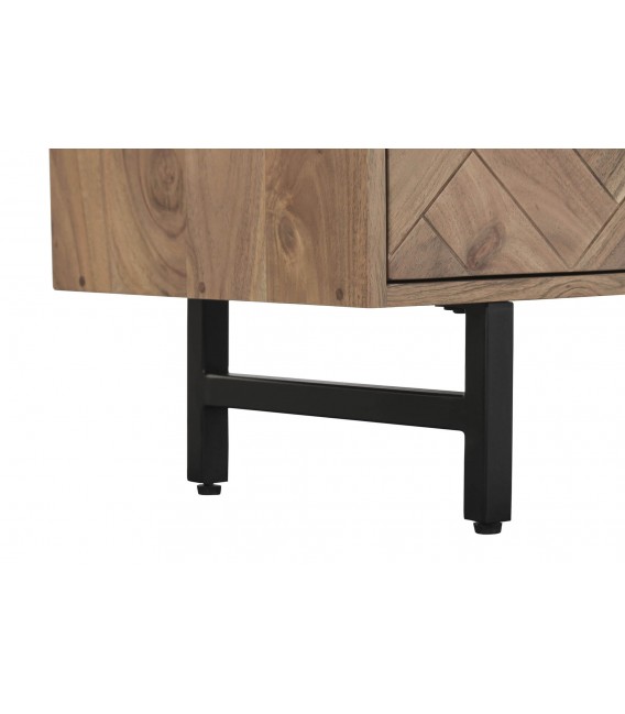 Sinfonier madera maciza de acacia con cinco cajones estilo industrial 6