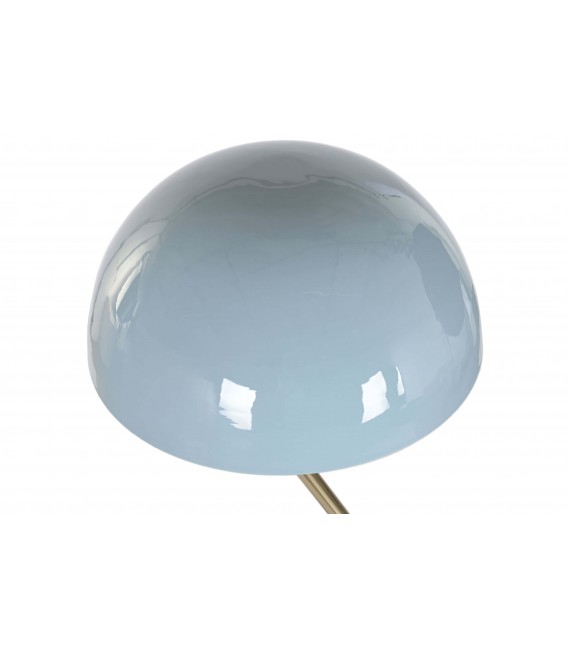 Lámpara de pie en metal lacado en azul y dorado estilo art decó 2