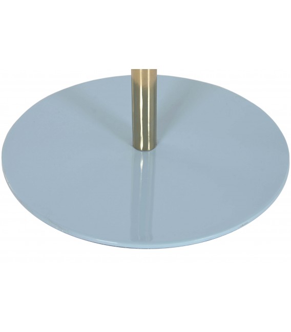 Lámpara de pie en metal lacado en azul y dorado estilo art decó 5