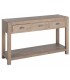 Consola de entrada madera natural con tres cajones estilo boho 1