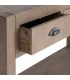 Consola de entrada madera natural con tres cajones estilo boho 5