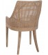 Silla de comedor cómoda en ratán y madera de mindi estilo boho 2