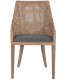 Silla de comedor cómoda en ratán y madera de mindi estilo boho 1