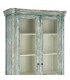 Vitrina de madera reciclada color verde rozado estilo vintage 2