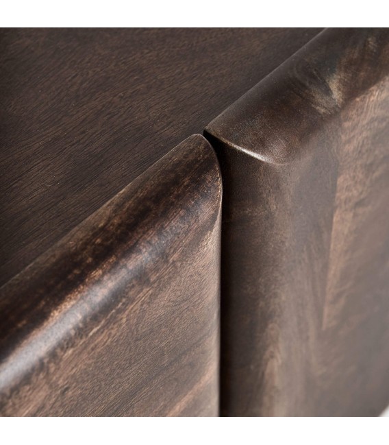 Mueble de TV en madera de mango nogal estilo contemporáneo 3
