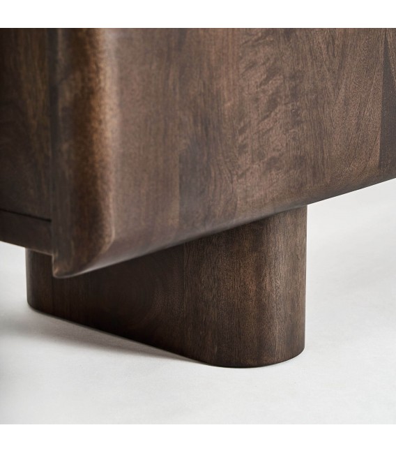 Mueble de TV en madera de mango nogal estilo contemporáneo 6