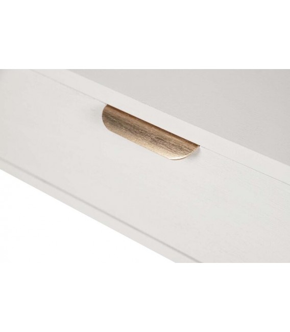 Mesita de noche madera blanca con 1 cajón estilo contemporáneo 5