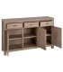 Consola aparador boho madera natural tres cajones y tres puertas 1
