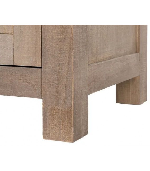 Consola aparador boho madera natural tres cajones y tres puertas 9
