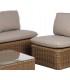 Set exterior sofa de tres plazas dos sillones y  mesa de fibra 3