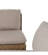 Set exterior sofa de tres plazas dos sillones y  mesa de fibra 6
