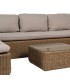 Set exterior sofa de tres plazas dos sillones y  mesa de fibra