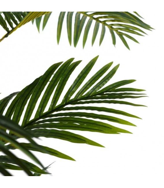 Planta artificial de interior grande con maceta negra decorativa 3