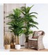 Planta artificial de interior grande con maceta negra decorativa mdmhogar