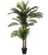 Planta artificial de interior grande con maceta negra decorativa