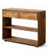 Consola de entrada de madera de mango oscura con cajones boho