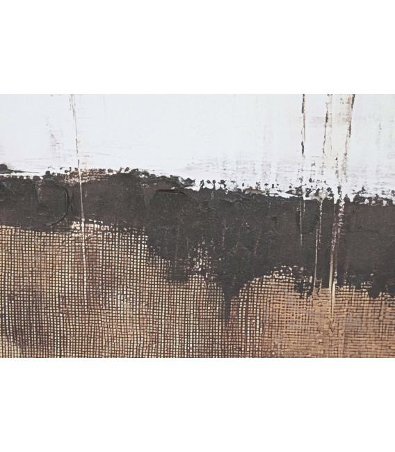 Cuadro abstracto vertical muy grande lienzo marco madera natural 2