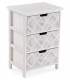 Cajonera auxiliar 3 cajones blanca cajones decorados gris para baño