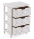 Cajonera auxiliar 3 cajones blanca cajones decorados gris para baño 1