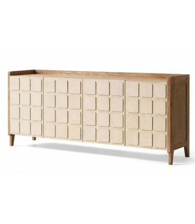 Aparador boho madera reciclada acabado color beige decorativo