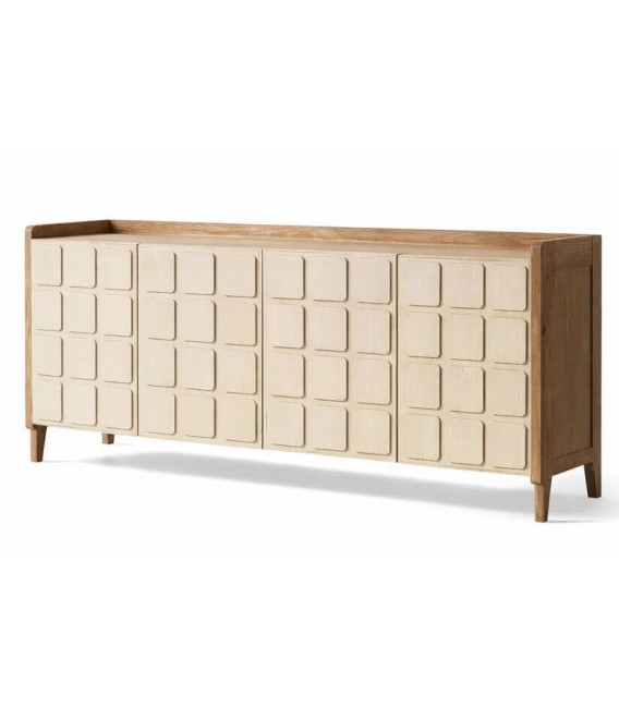 Aparador boho madera reciclada acabado color beige decorativo