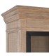 Vitrina de madera natural con dos puertas, cajones y cristal boho 3