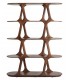 Estantería madera de mango teñido nogal diseño contemporáneo 1
