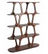 Estantería madera de mango teñido nogal diseño contemporáneo